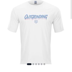 NWT Perfect Game Outgrinding White performance tee size large